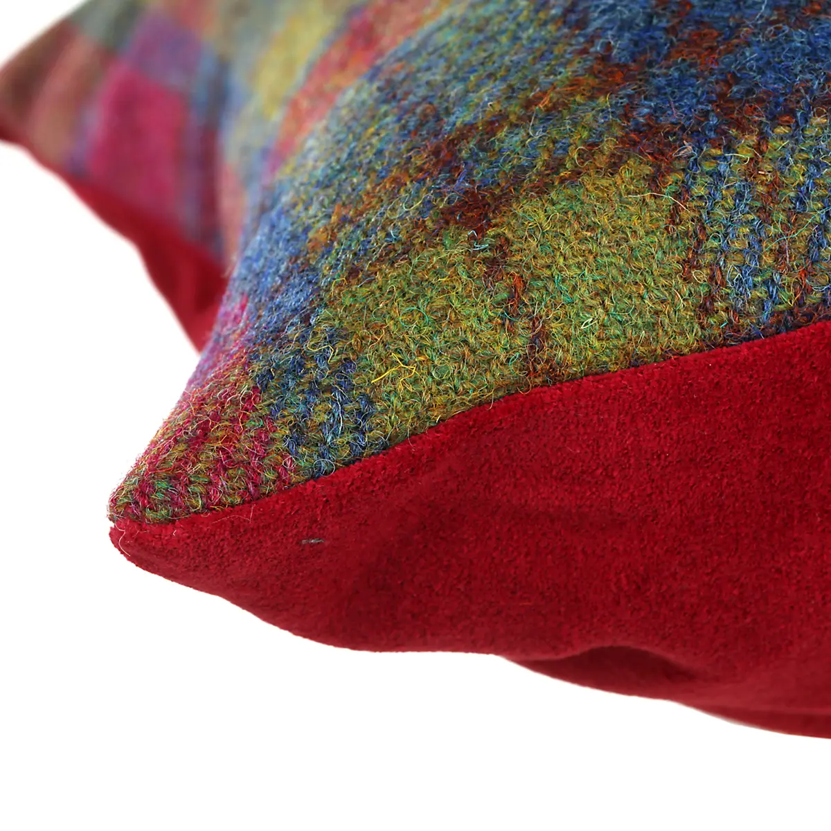 Harris Tweed Kissen aus Schottland in Multi Color Tartan - 45 x 45 cm