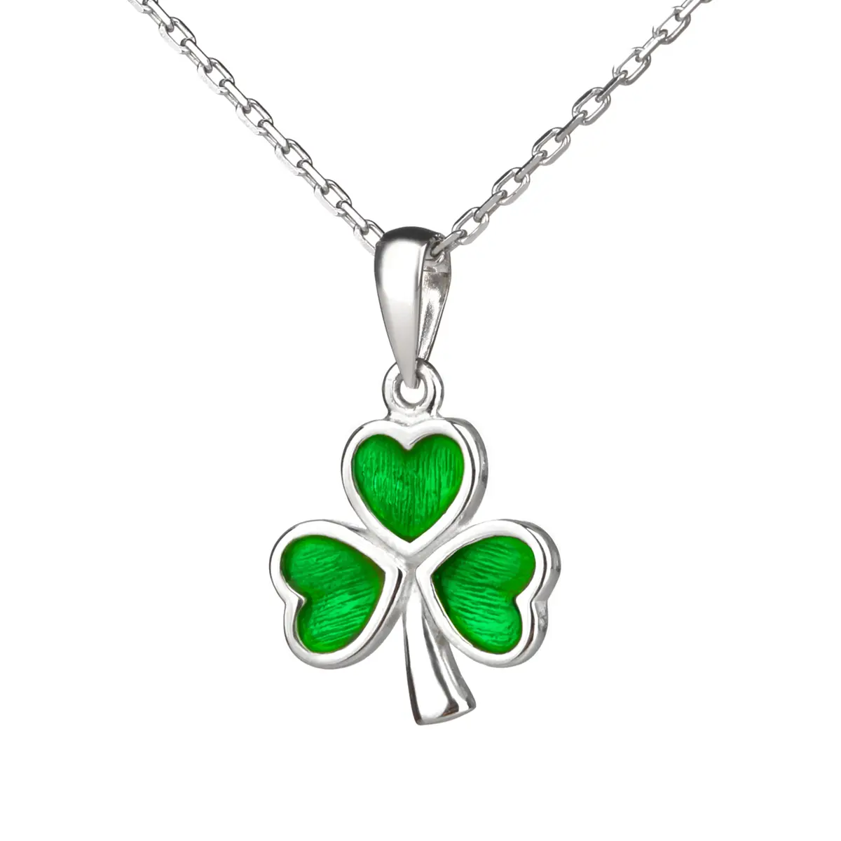 kette-anhaenger-irish-shamrock-kleeblatt-irland-silber-004 Irish Shamrock Kette - Irisches Kleeblatt aus Sterling Silber & Emaille
