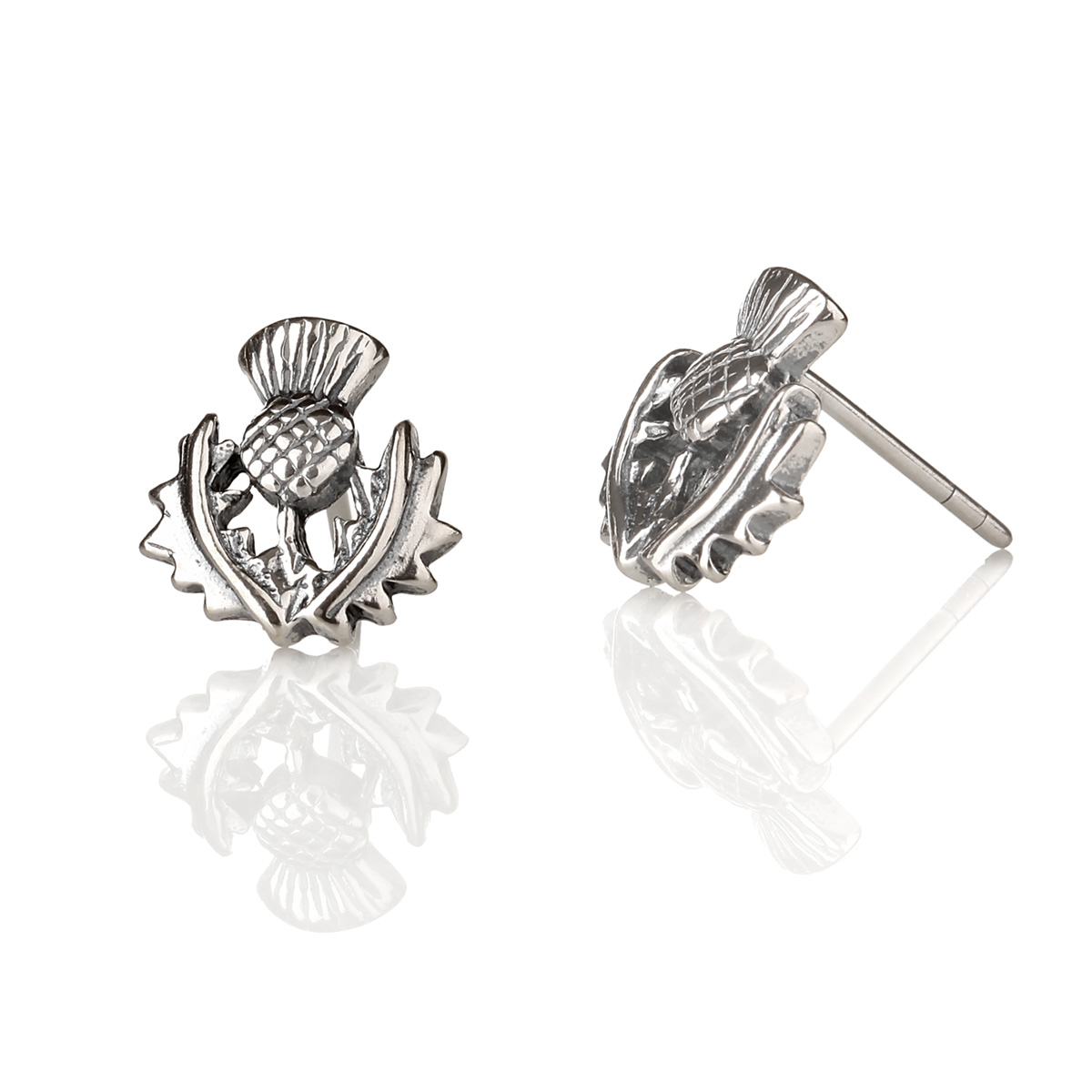 ohrstecker-ohrschmuck-schottisch-distel-thistle-silber-003 Schottische Distel Ohrstecker aus Sterling Silber - The Scottish Thistle