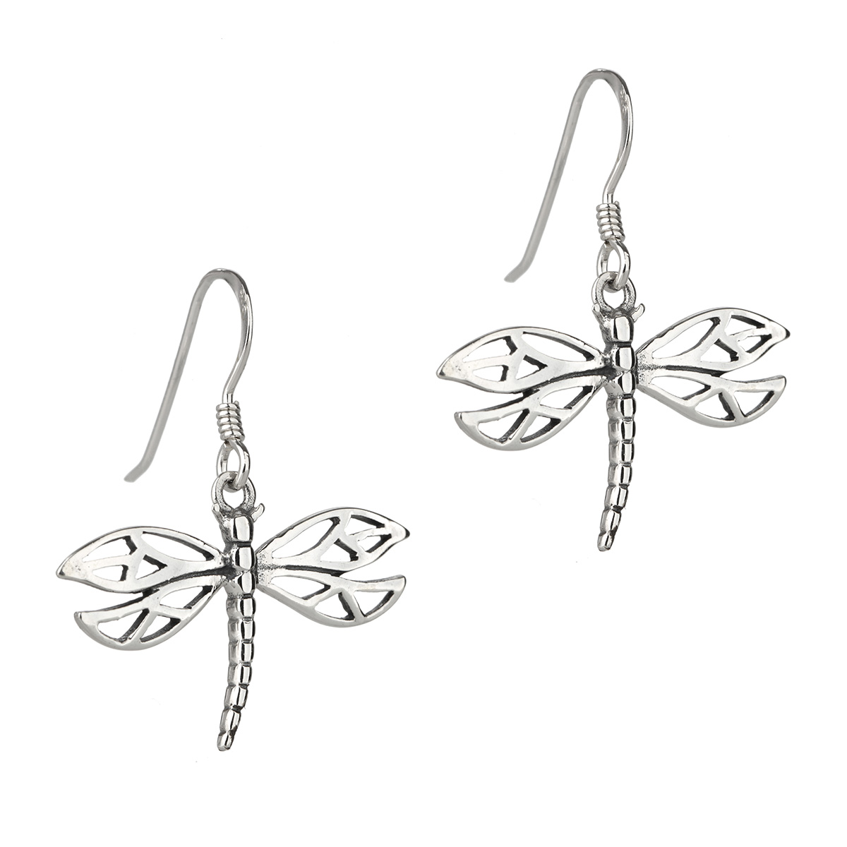 Celtic Dragonfly - Keltische Libelle - Schottische Outlander Ohrhänger aus Sterling Silber