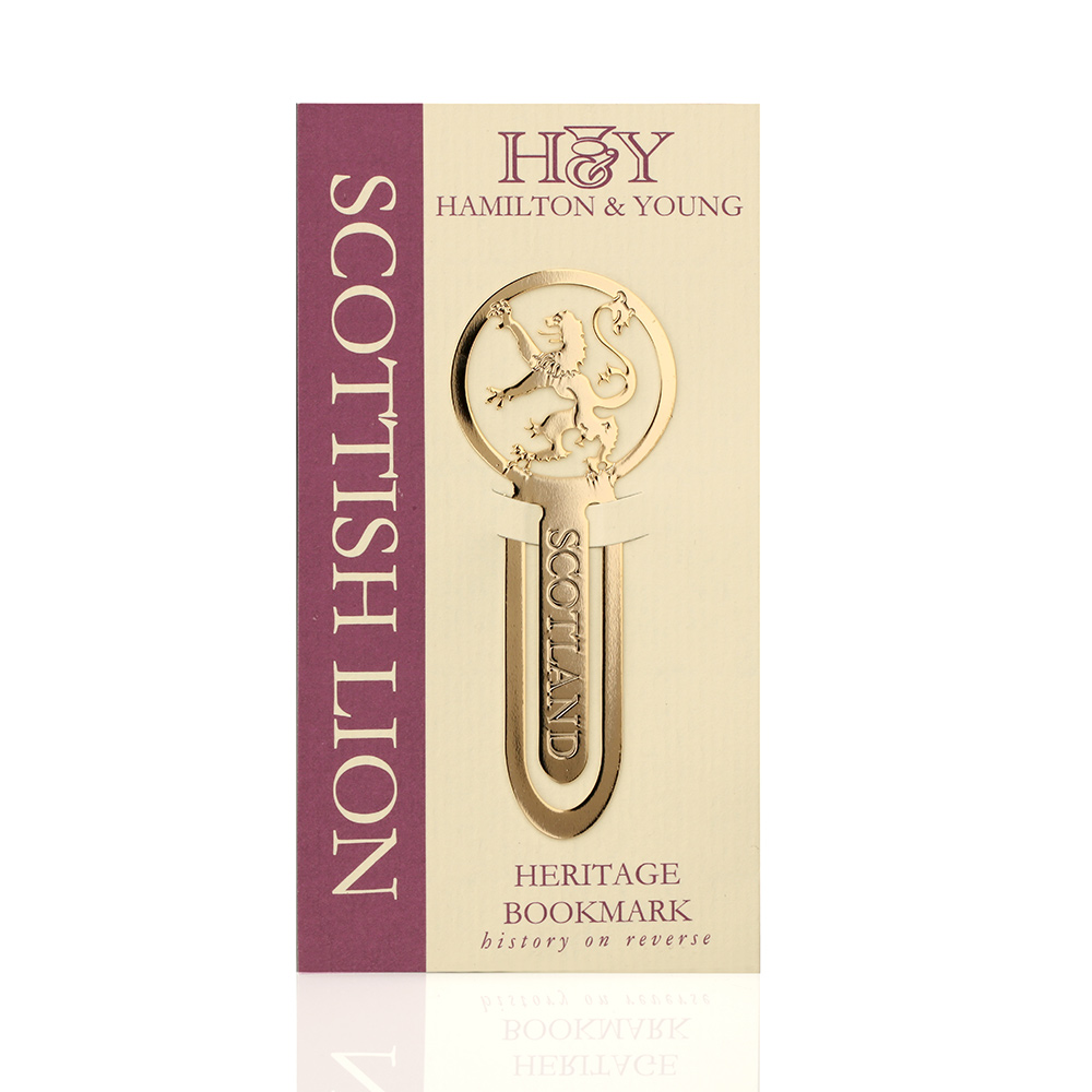 lesezeichen-bookmark-schottland-gold-003 Scotland - Schottischer Löwe - vergoldetes Lesezeichen aus Schottland