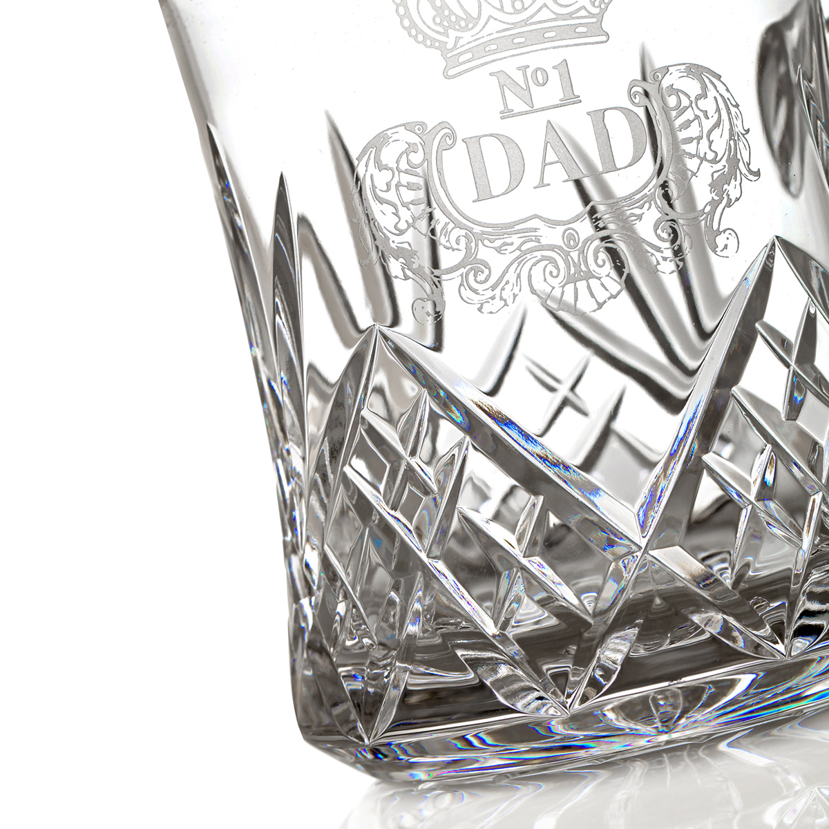 bier-glas-pint-kristall-schottland-dad-005 No.1 DAD - Handgefertigtes One Pint Bierglas - Kristallglas mit Diamantschliff & Gravur