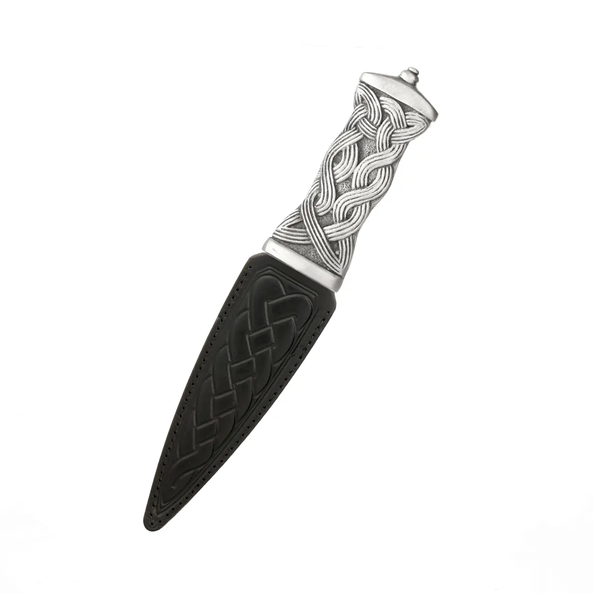 Highland Sgian Dubh mit keltischem Crosshatch-Muster - Handgefertigt in Schottland Highland Sgian Dubh mit keltischem Crosshatch-Muster - Handgefertigt in Schottland