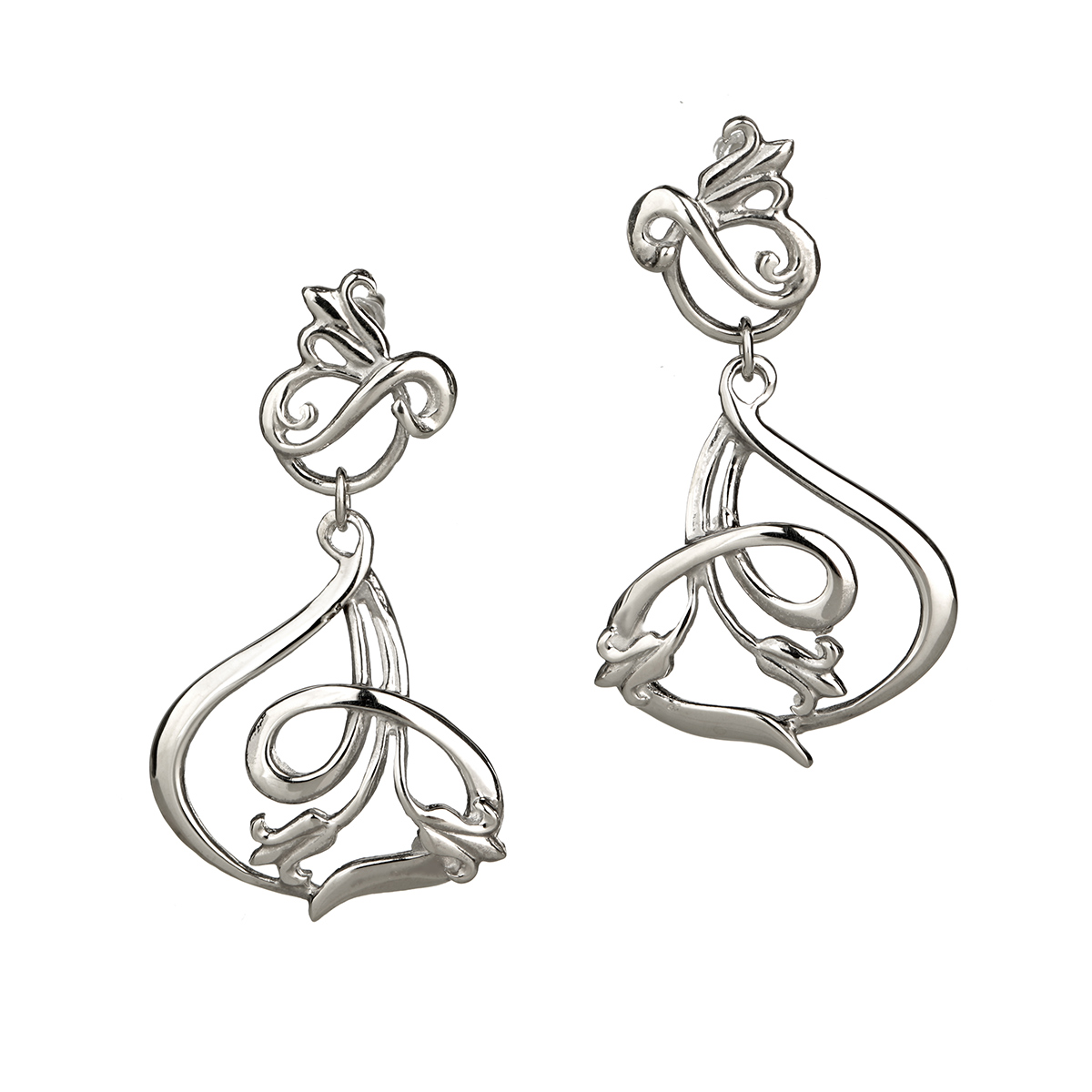 Art Nouveau - Jugendstil  Ohrhänger aus Sterling Silber von den Orkneys