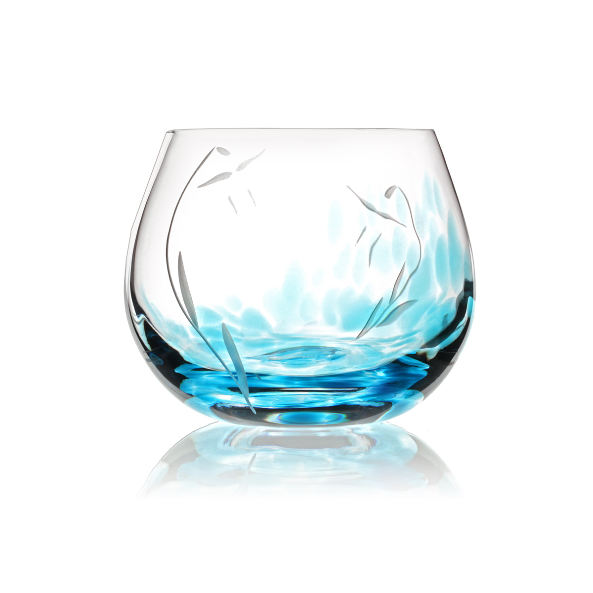 Celtic Meadow Teelicht Glas - Handgefertigtes Kristallglas aus Irland