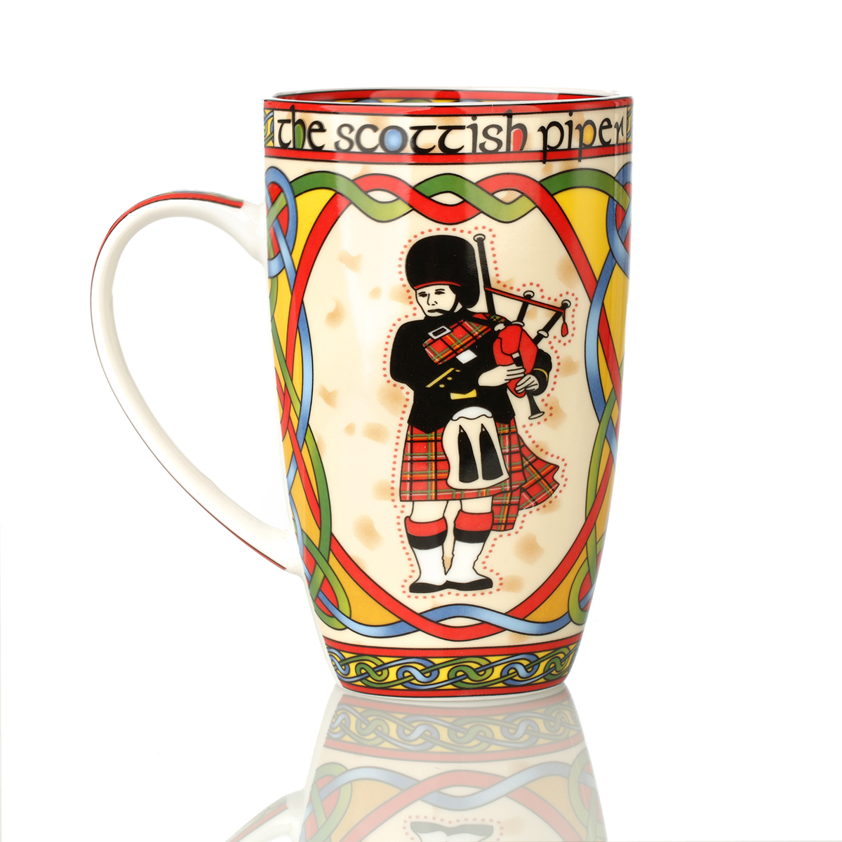 Scottish Piper Mug - Kaffeebecher aus Keramik mit schottischem Dudelsackbläser