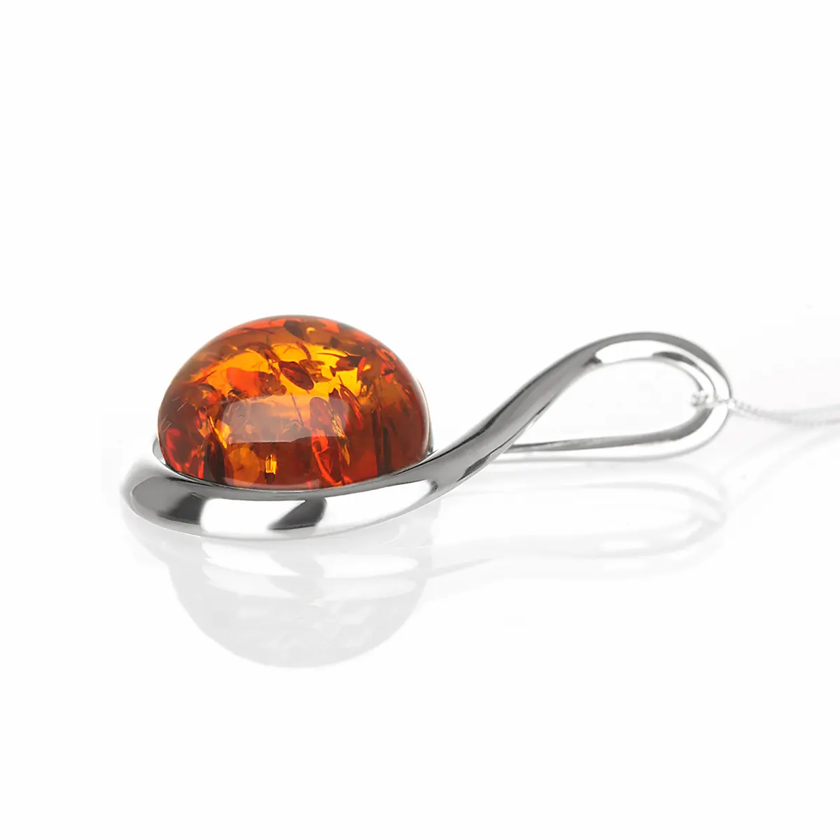 Amber Circle - Irische Kette aus cognacfarbenem Bernstein & Sterlingsilber Amber Circle - Irische Kette aus cognacfarbenem Bernstein & Sterlingsilber