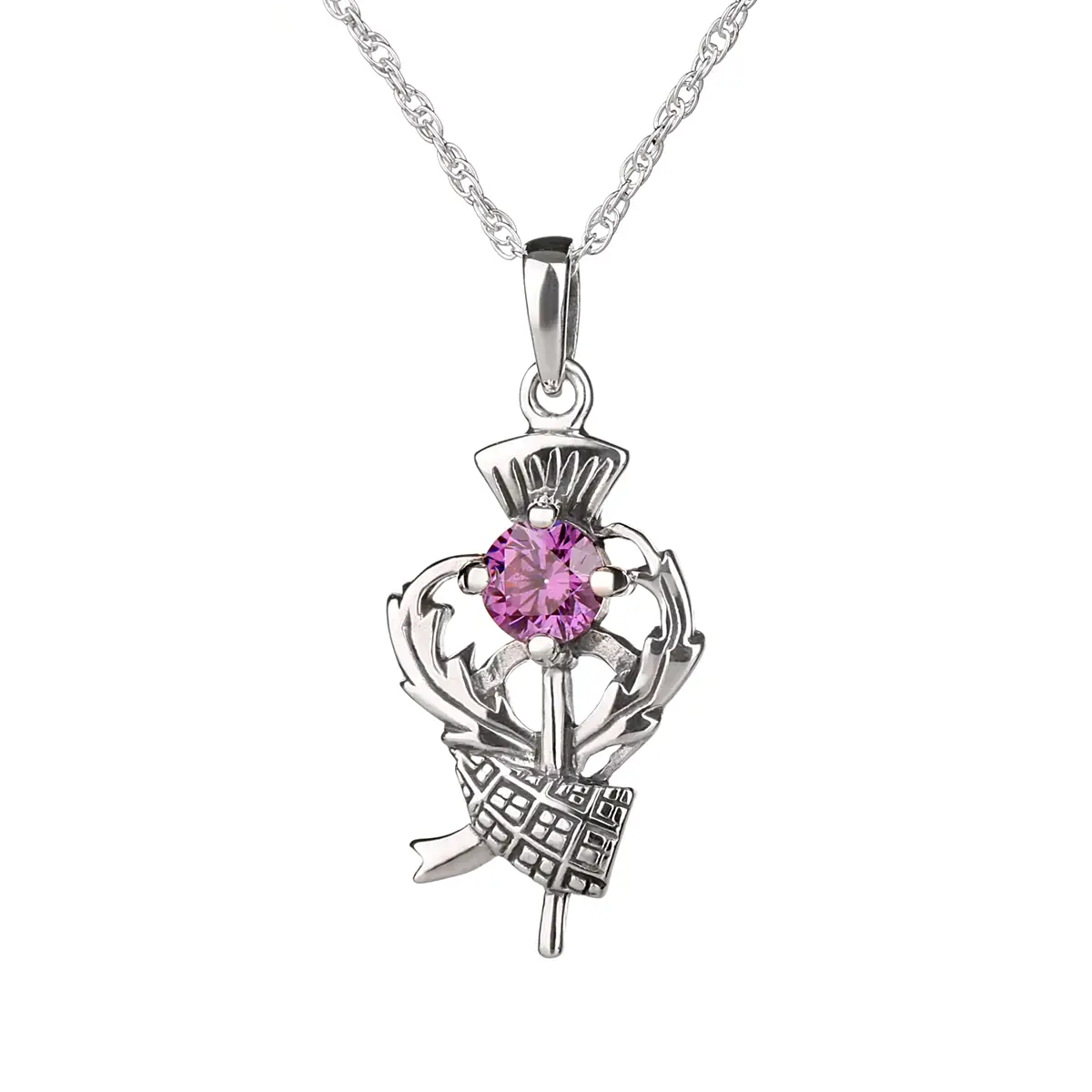 kette-anhaenger-scottish-thistle-tartan-schottland-silber-002SUl3E0GSQqiII Scottish Thistle & Tartan - Schottische Distel Kette aus Sterling Silber & Kristall