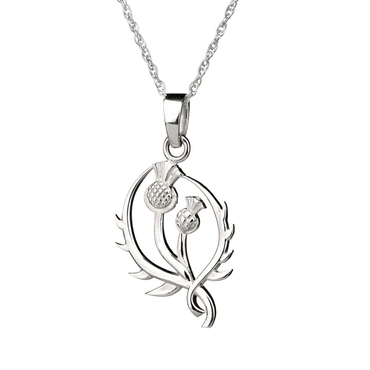 Kette-Anhaenger-schottische-distel-scottish-thistle-007 Highland Thistle - Schottische Distel Kette aus Sterling Silber