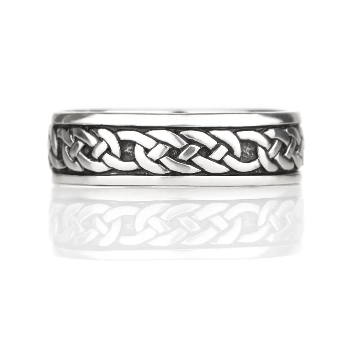 Herren Claddagh Ring aus Sterling Silber - handgefertigt in Irland