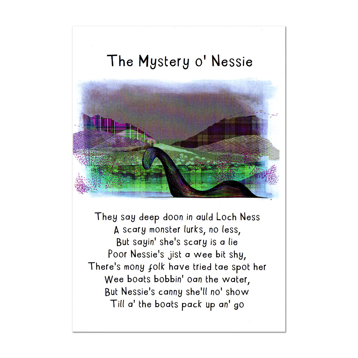 The Mystery o' Nessie - Grußkarte aus Schottland