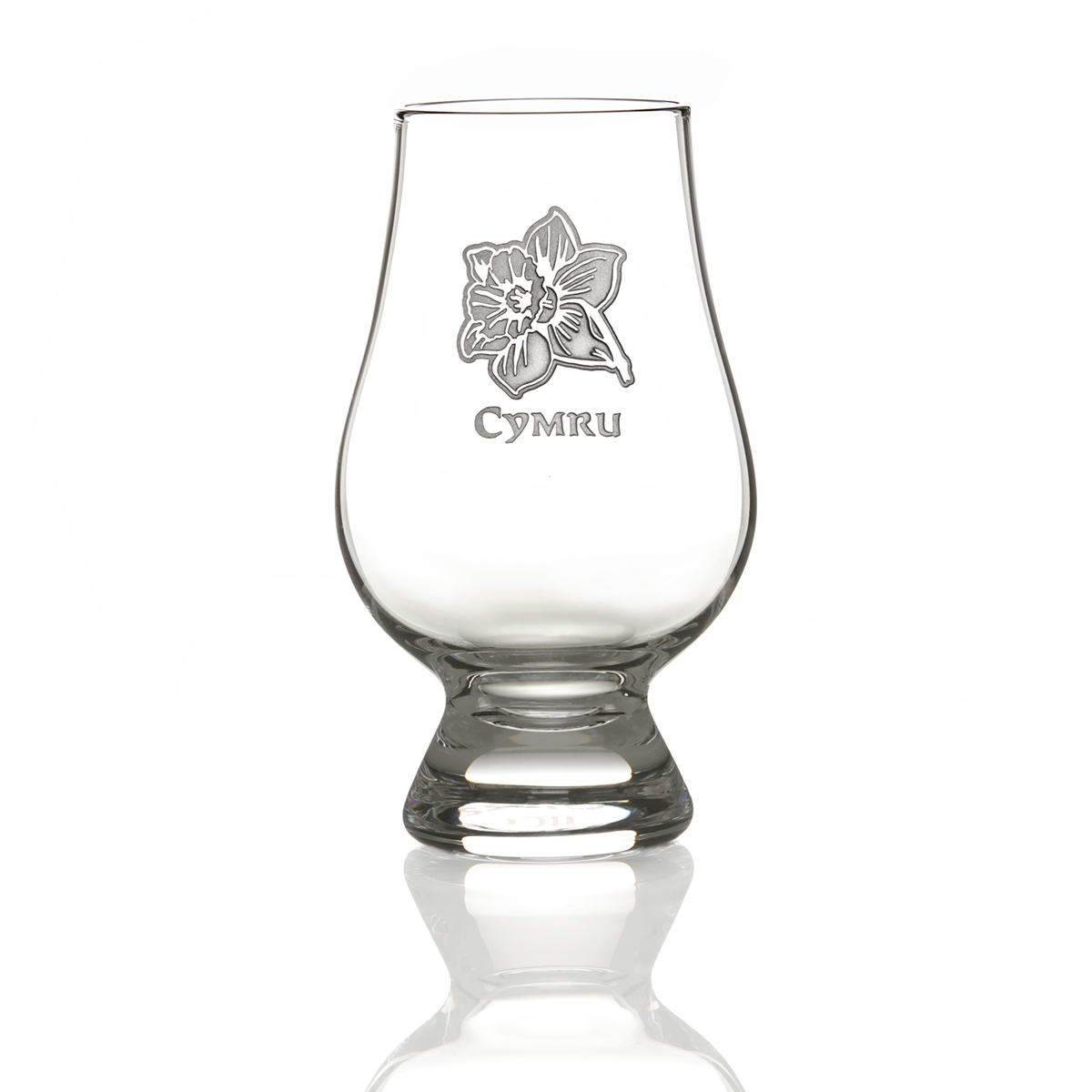 Glencairn-Whisky-Tasting-glas-wales-cymru-002 Glencairn Whisky Tasting Glas mit Gravur 'Cymru' (Wales) & walisische Narzisse