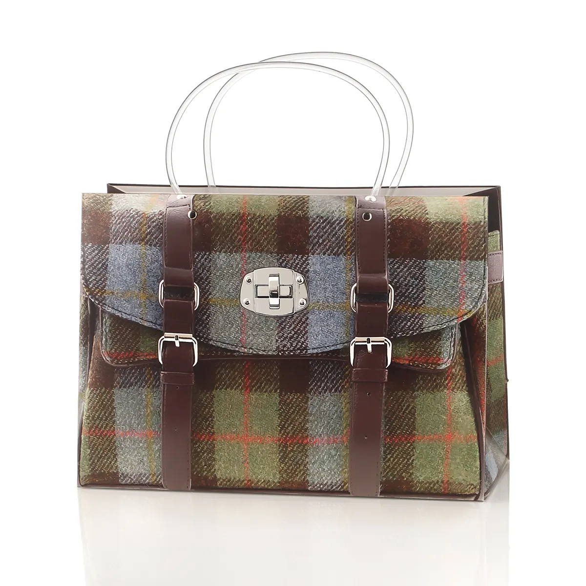 geschenk-beutel-gift-bag-schottland-MacLeod-tartan-001 McLeod Tartan Shopping Bag - schottischer Karomuster Einkaufstasche aus Papier