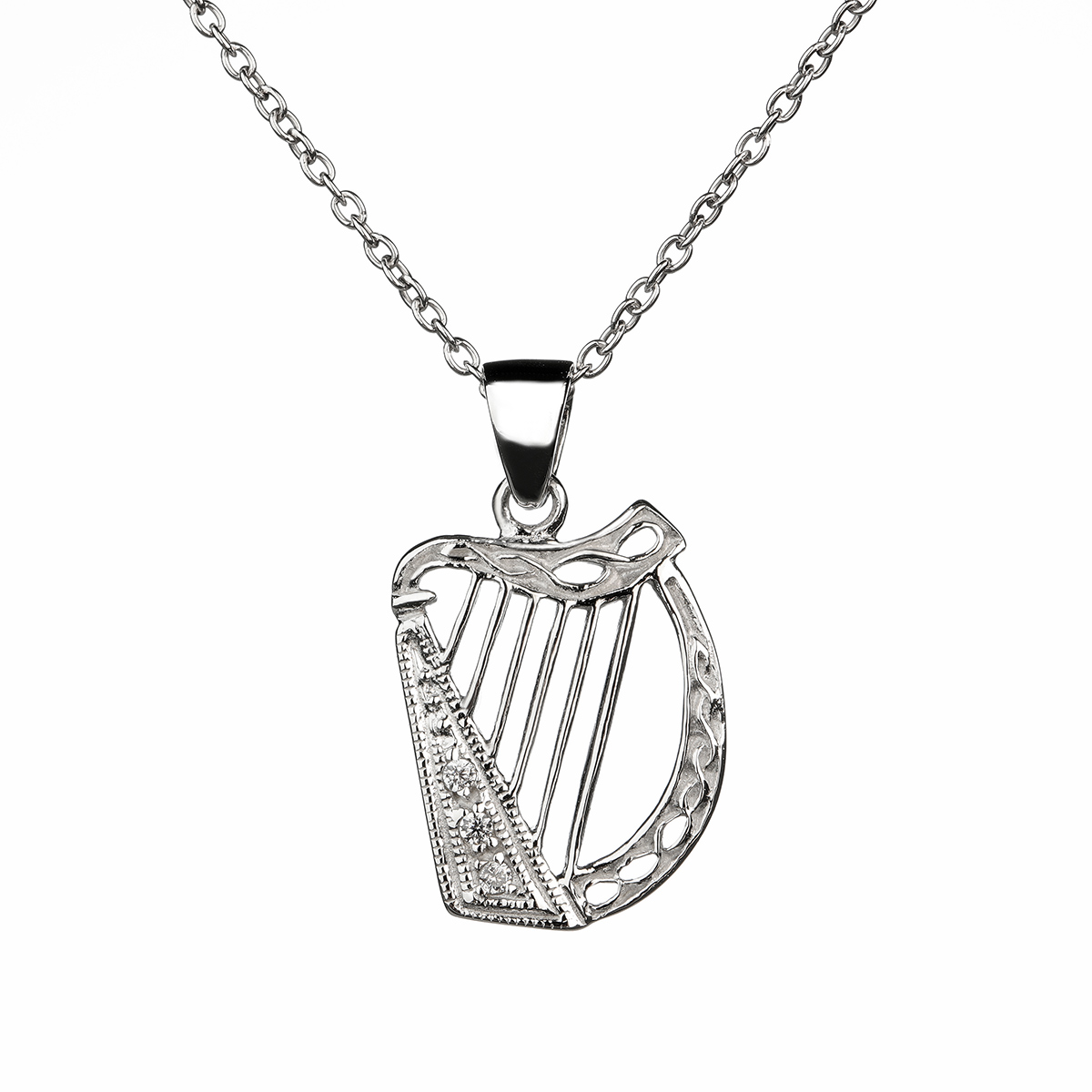 harfe-celtic-harp-kette-irland-003 Celtic Harp Kette - Irische Harfe aus Sterling Silber - Handgefertigt in Irland