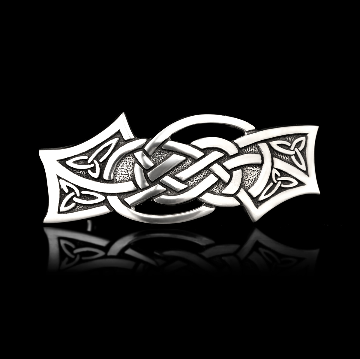 Haarspange-keltisch-silber-england-celtic-003 Trinity Spider Knot - Haarspange aus England - keltische Knoten & Ornamente