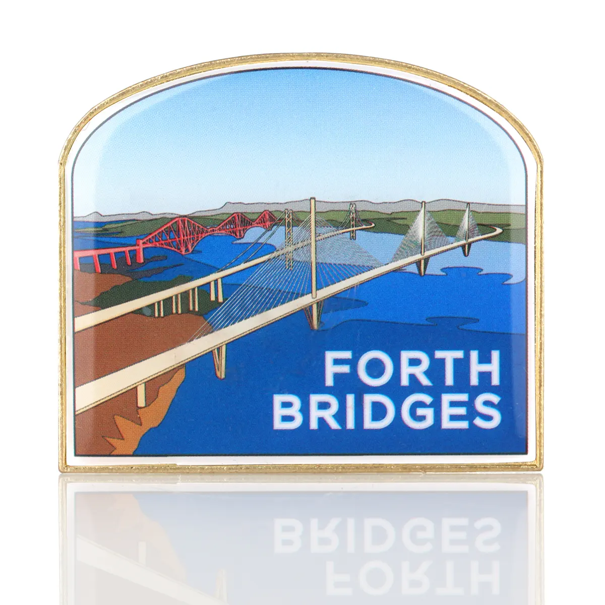 Forth Bridges Deko Magnet / Kühlschrankmagnet aus Schottland