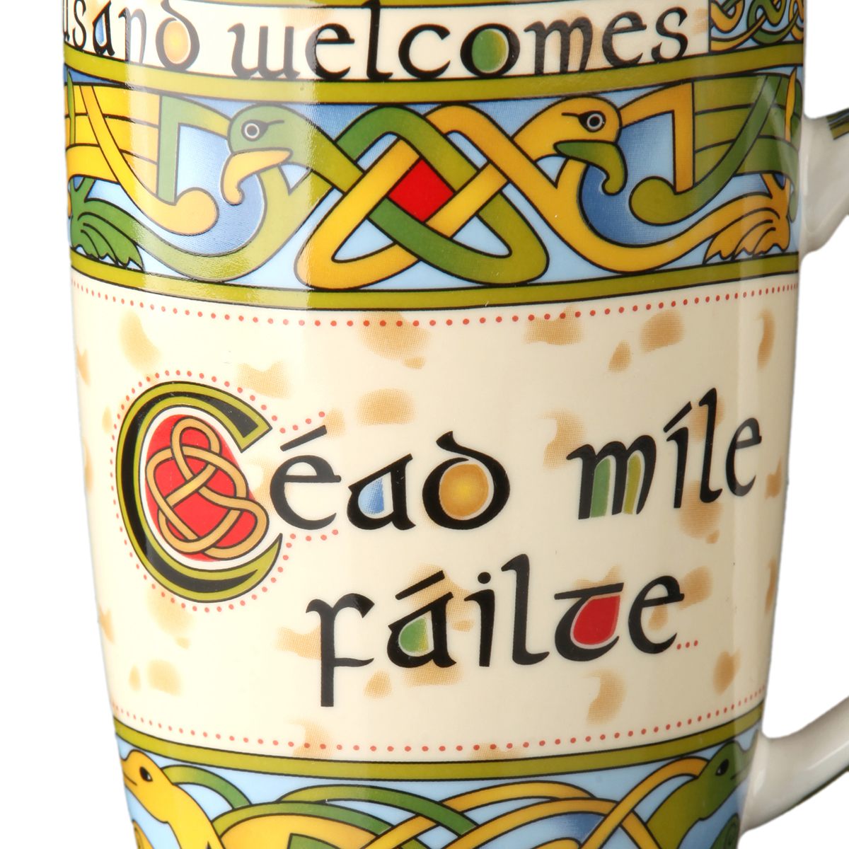 Cead Mile Failte - tausendfach Willkommen - Keltischer Kaffeebecher aus Irland