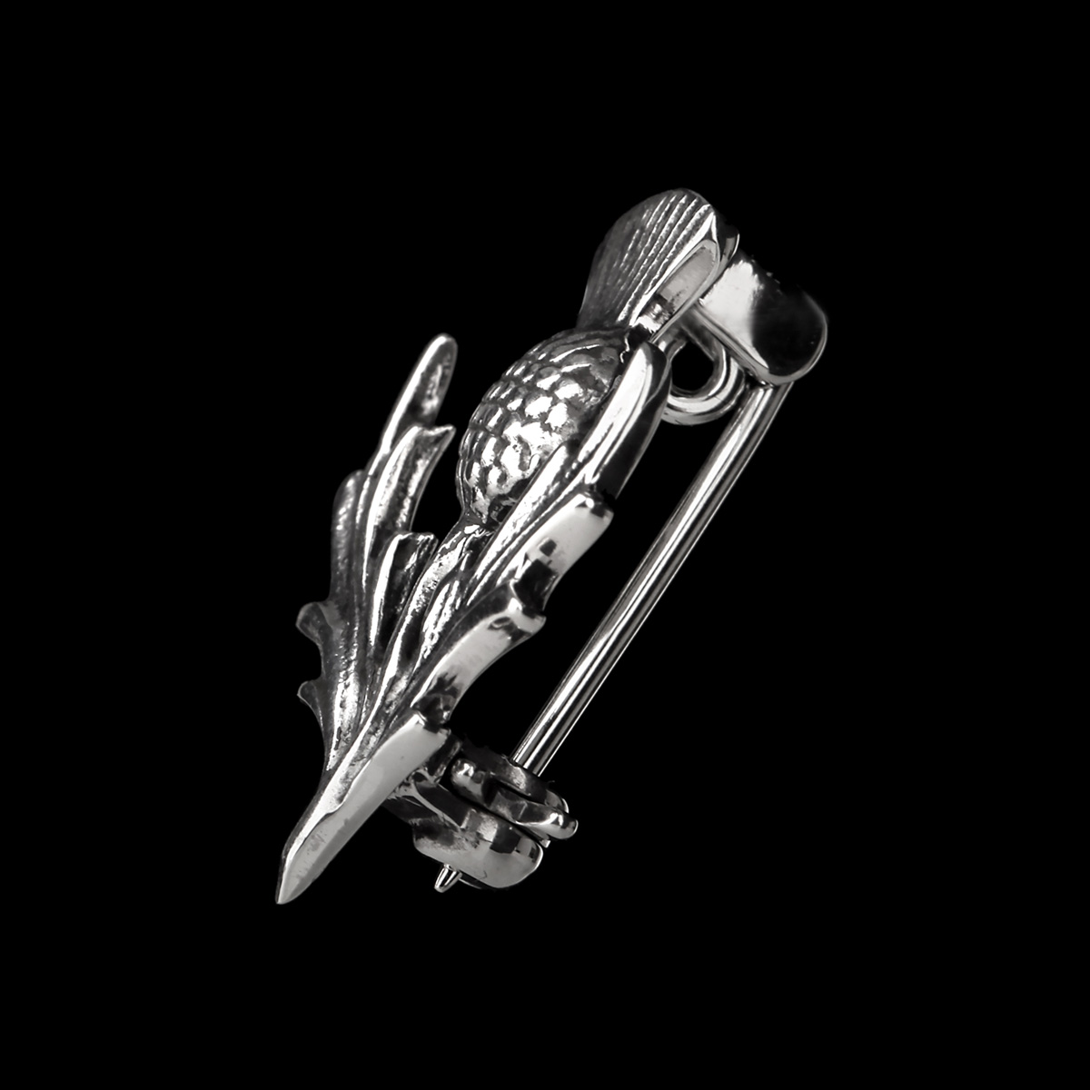 brosche-Anstecknadel-pin-schottisch-distel-thistle-silber-004 Schottische Distel Anstecknadel aus Sterling Silber - The Scottish Thistle