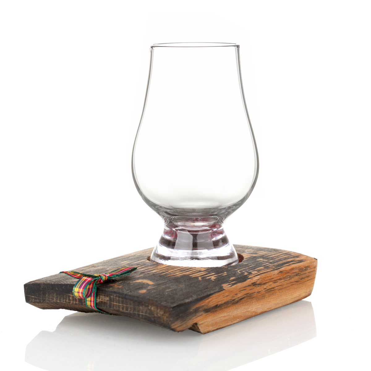 Whisky Fass Flight Tray aus Eiche - passend für 1 Gencairn Tasting Glas