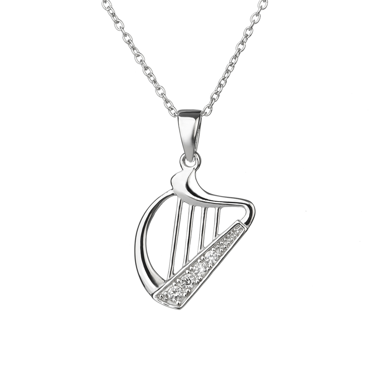 harfe-celtic-harp-kette-irland-006UsZVqYtvD0ETg Nouveau Crystal Harp Kette - Irische Harfe aus Sterling Silber & Kristall