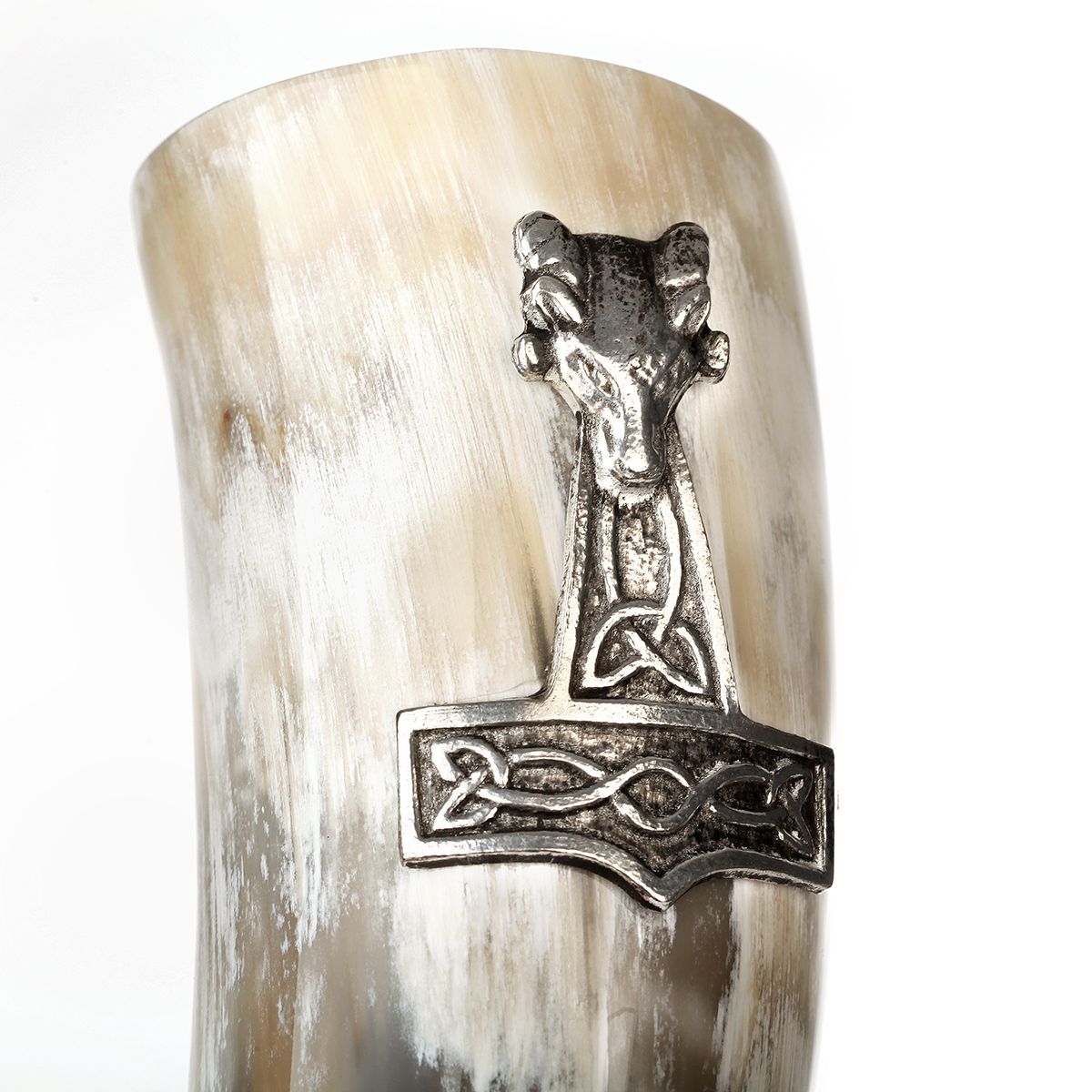 trinkhorn-wikinger-thors-hammer-mjoelnir-003MOdM5anv1GjIV Mjölnir Ziegenkopf - Thors Hammer Trinkhorn aus Rinderhorn - ca 0,5 Liter