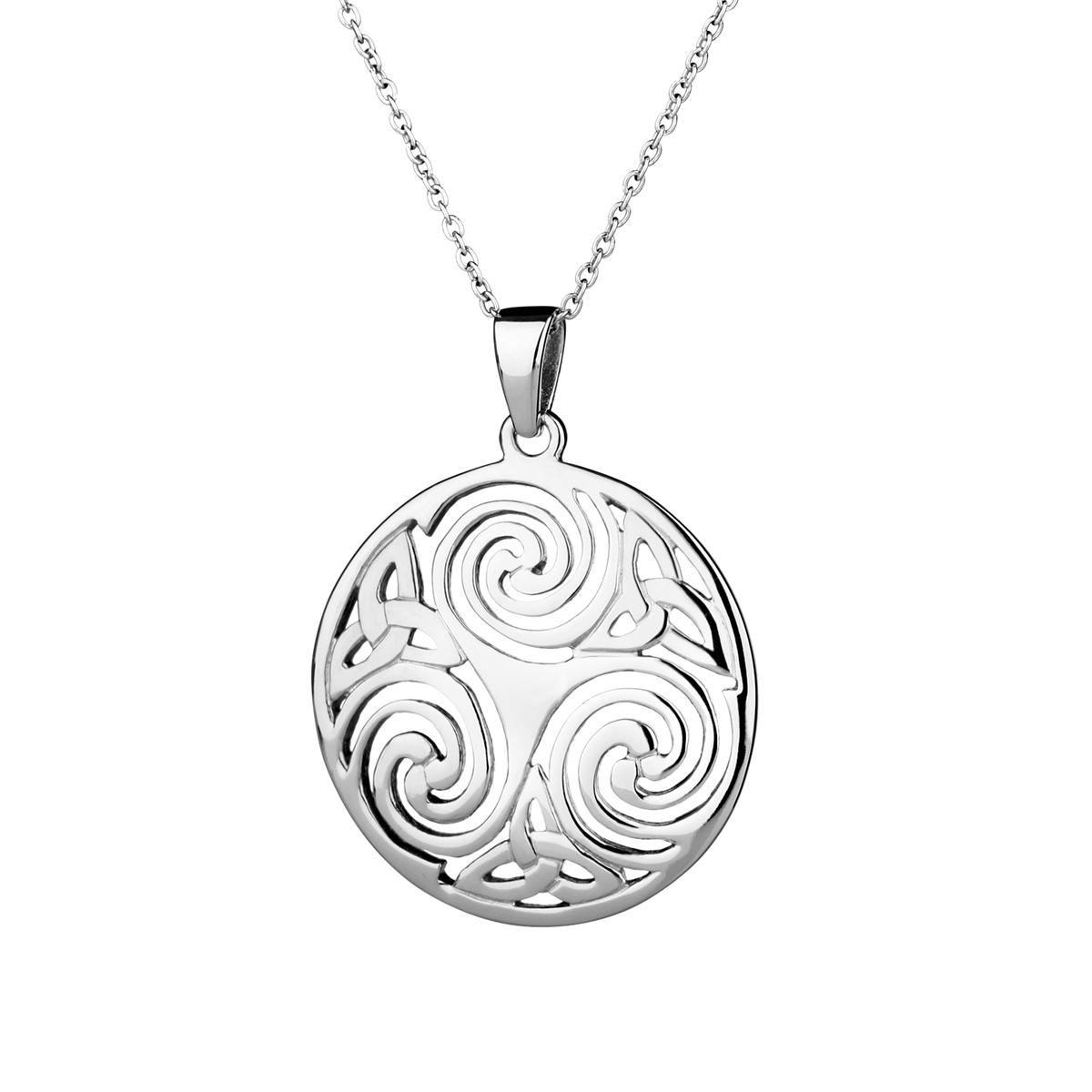 kette-anhaenger-keltisch-trinity-triskele-silber-002 Keltische Trinity & Triskele Kette aus Irland - Sterling Silber