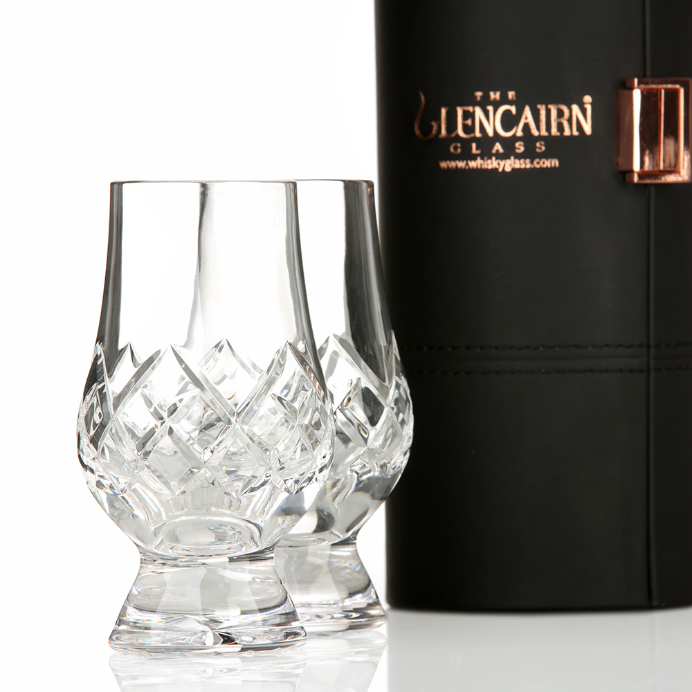 Glencairn Crystal Travel Set - 2 Kristall Whisky Tasting Gläser im edlen Case