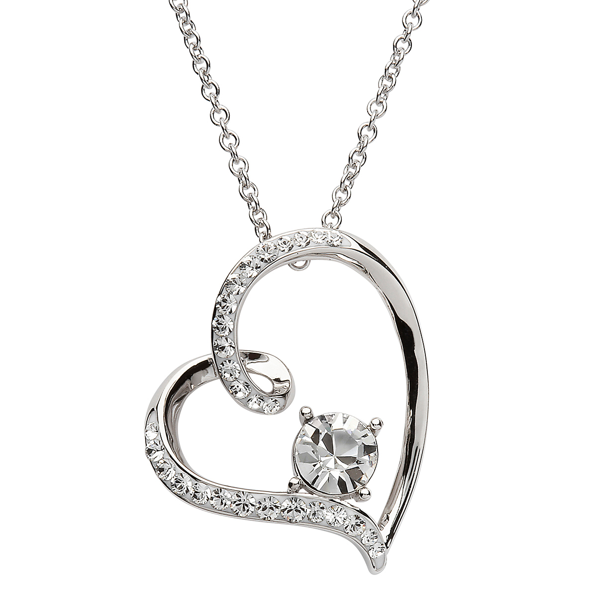 herz-swarovski-kette-irland Heart of Ireland - Irische Kette aus Sterling Silber & Swarovski® Kristall