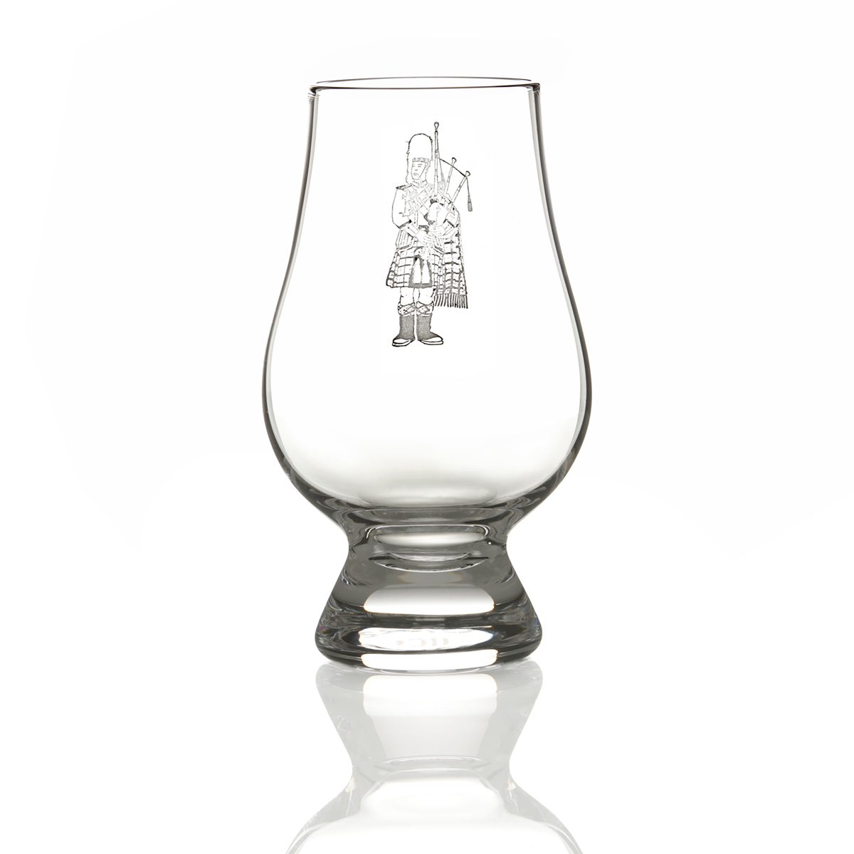 Glencairn Whisky Tasting Glas mit Gravur  'Scottish Piper"
