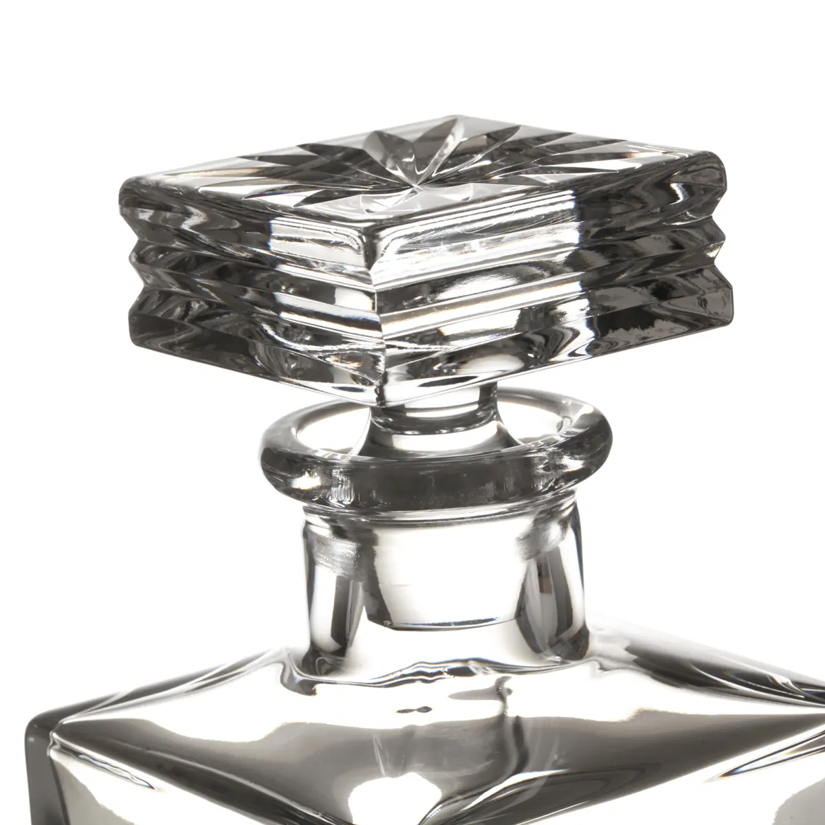Art Deco - Handgefertigte Whisky Karaffe aus Kristallglas mit Diamantschliff
