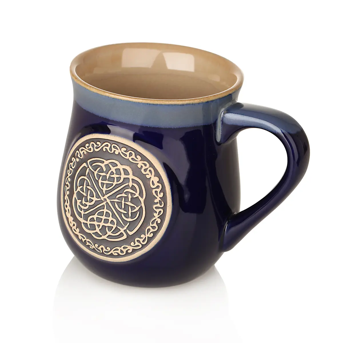 kaffee-becher-mug-tasse-schottland-celtic-circle-keltisch-003 Celtic Circle Stoneware Mug - keltischer Kaffeebecher aus Schottland - Blau