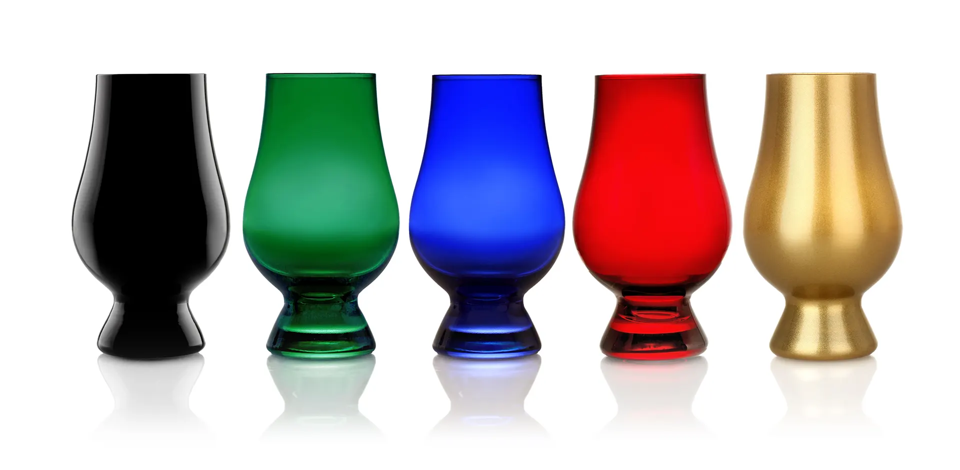 Glencairn Whisky Tasting Set – 5 farbige Original Glencairn Gläser aus Kristallglas für Blind Tastings Glencairn Whisky Tasting Set – 5 farbige Original Glencairn Gläser aus Kristallglas für Blind Tastings