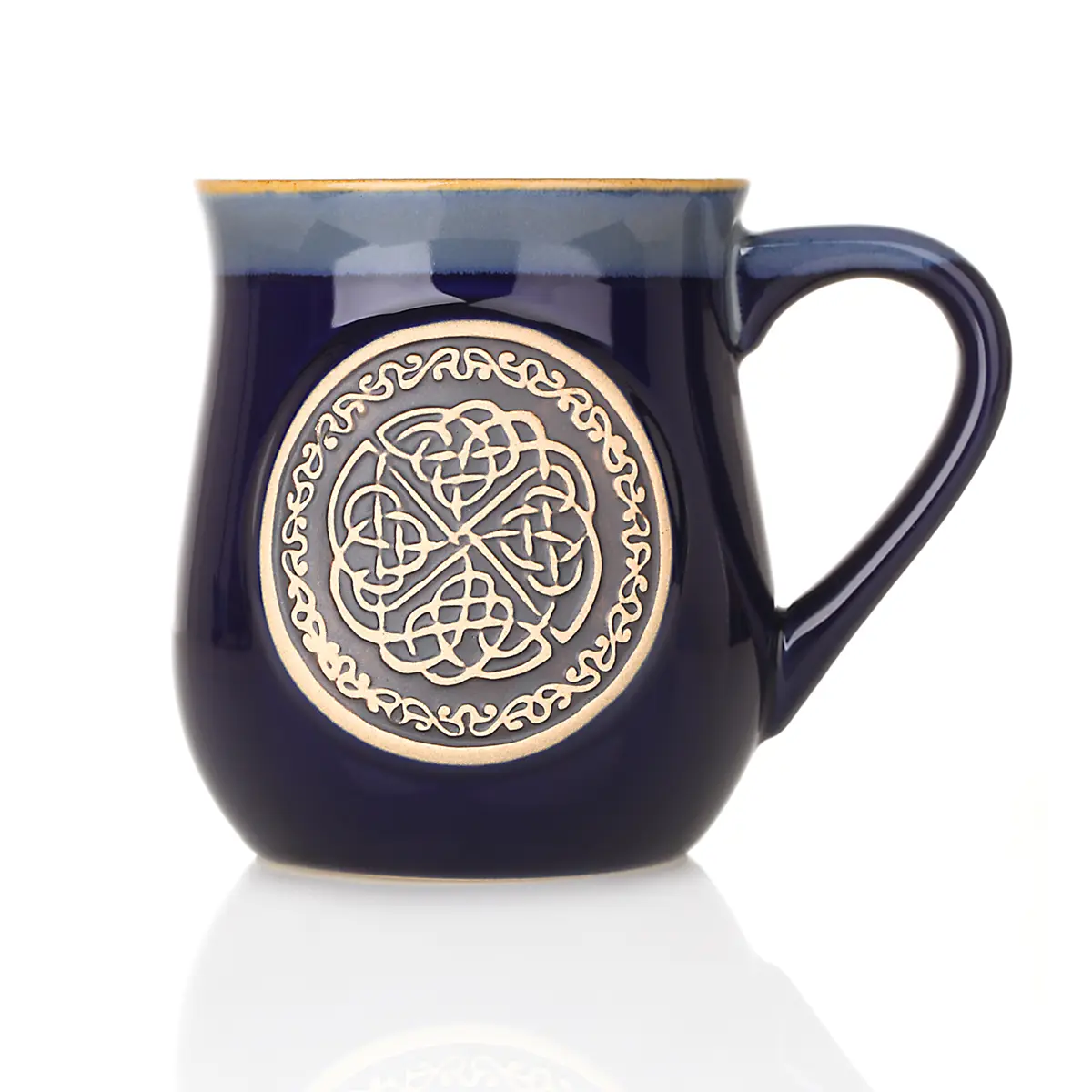 kaffee-becher-mug-tasse-schottland-celtic-circle-keltisch-002 Celtic Circle Stoneware Mug - keltischer Kaffeebecher aus Schottland - Blau