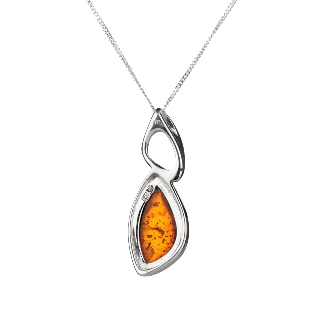 kette-anhaenger-bernstein-amber-gelb-silber-irland-010 Dainty Amber Drop - Irischer Anhänger aus honigfarbenem Bernstein & Sterling Silber