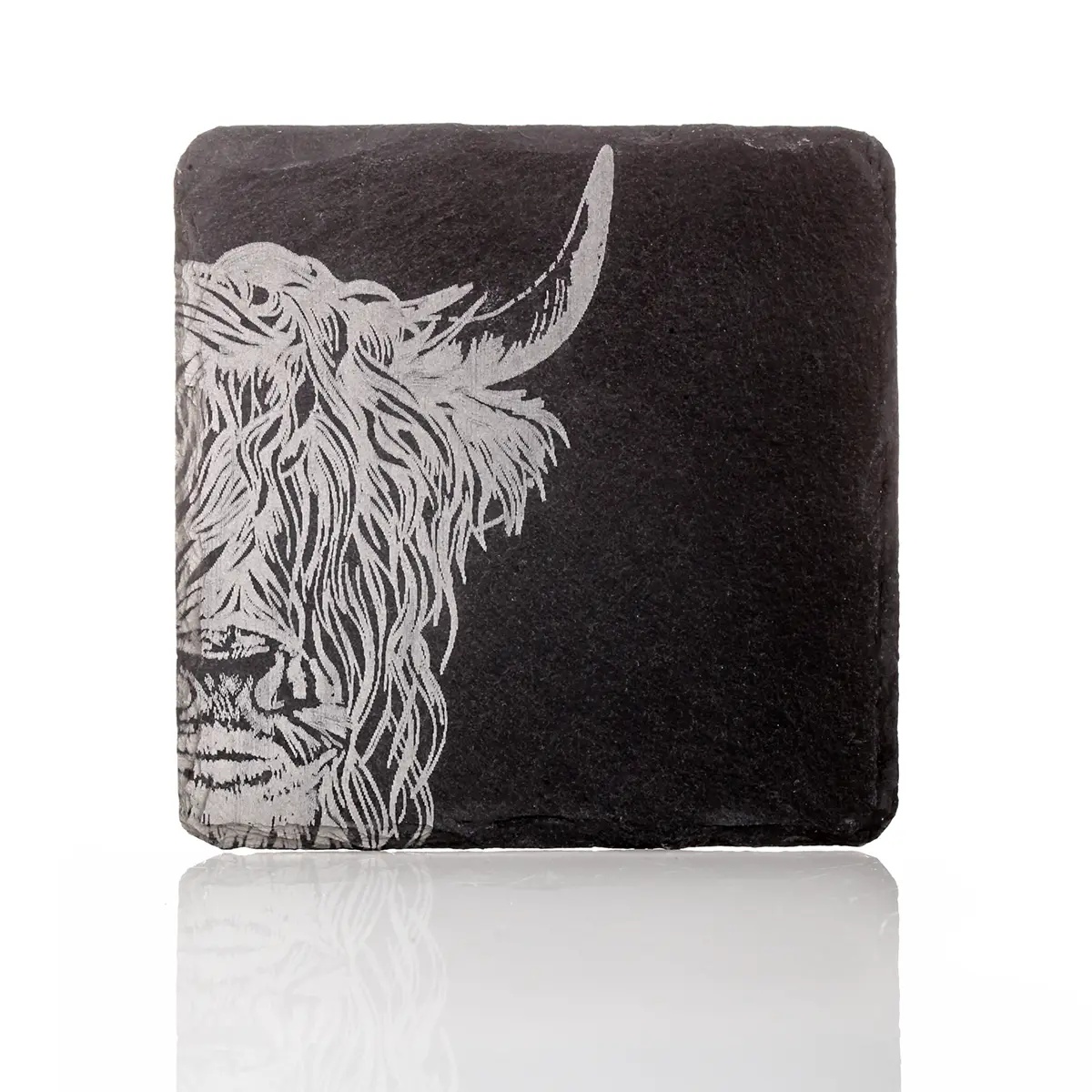 whisky-glas-set-schiefer-just-slate-schottland-highland-cow-box-003 Highland Cow Whisky Set - Whiskyglas mit Whisky-Steinen & Schiefer Untersetzer in Holzbox