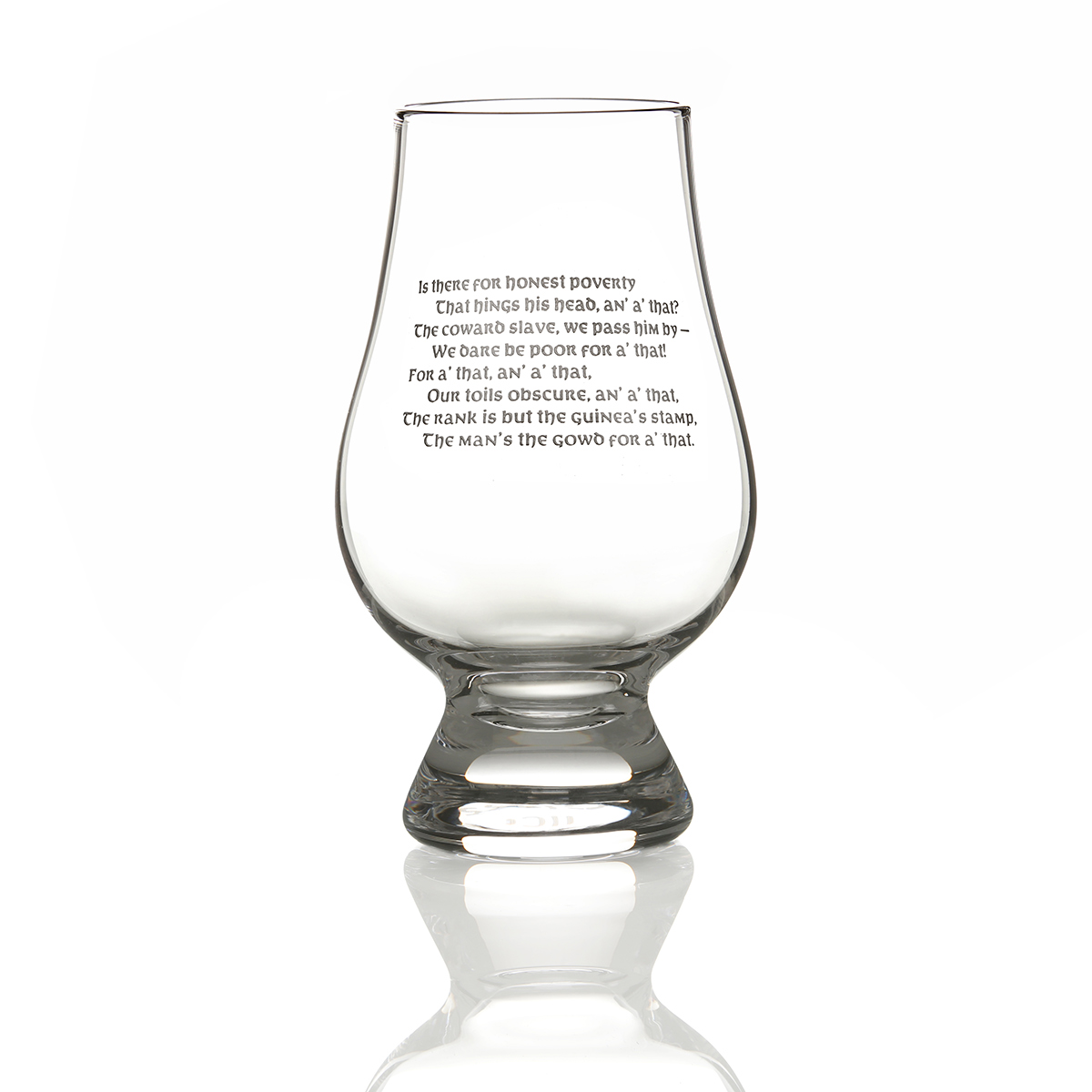 glencairn-whisky-tasting-glas-burns-man-001 Glencairn Whisky Tasting Glas mit Robert Burns Gravur 'A Man's a Man'