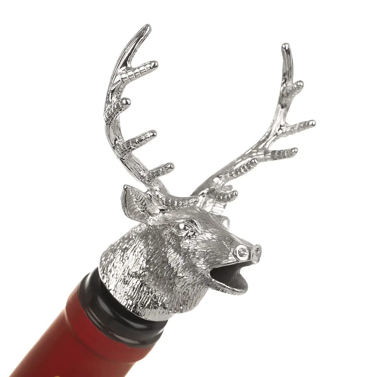 Highland Stag Flaschenausgießer mit Hirschkopf - Handgefertigt in Schottland Highland Stag Flaschenausgießer mit Hirschkopf - Handgefertigt in Schottland