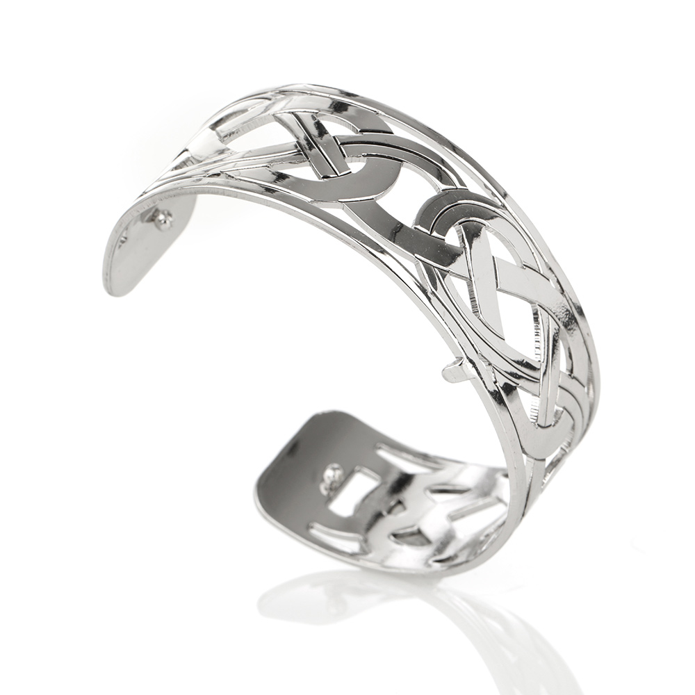 amreif-keltisch-leder-002dRc6rQhvtkBra Celtic Knot Armreif mit keltischen Mustern & Ledereinsatz - Handgefertigt in Irland