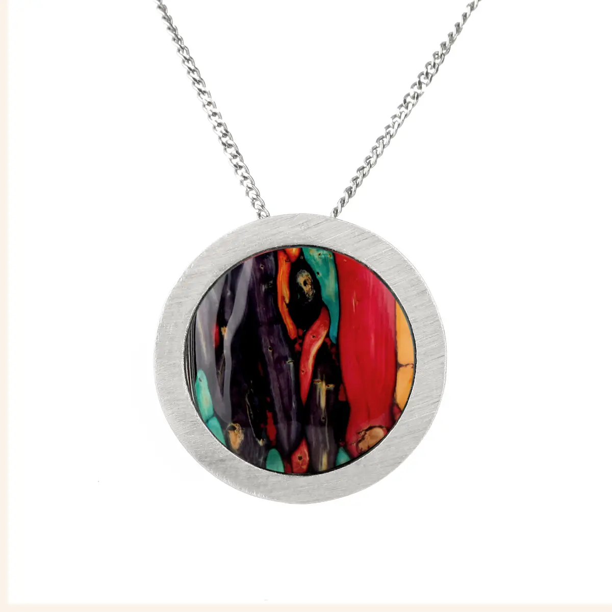 kette-anhaenger-schottischer-heathergem-schmuck-silber-019 Heathergem Circle - Anhänger & Kette - Sterlingsilber & Heide aus Schottland