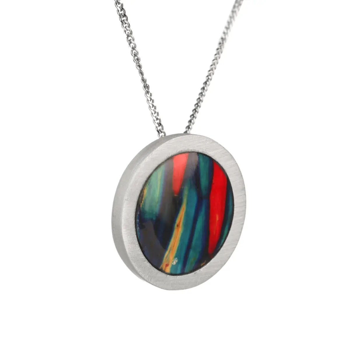 kette-anhaenger-schottischer-heathergem-schmuck-silber-022 Heathergem Circle - Anhänger & Kette - Sterlingsilber & Heide aus Schottland