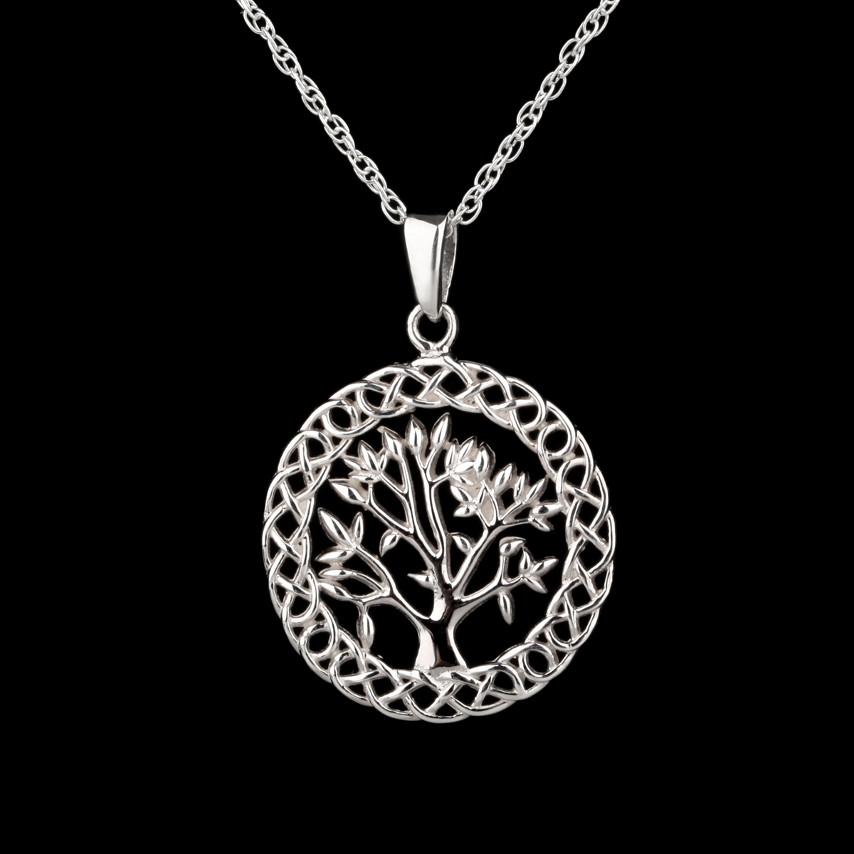 Keltischer Lebensbaum aus Sterling Silber - Handgefertigt in Schottland