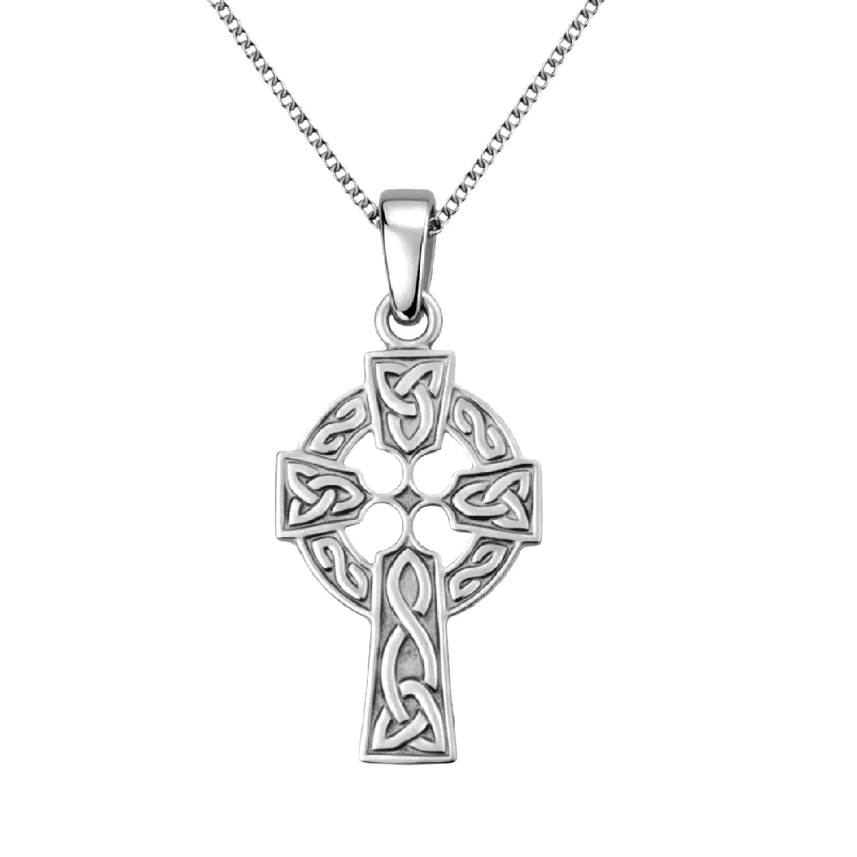 Keltisches Kreuz Kette aus Sterlingsilber – handgefertigt in Schottland