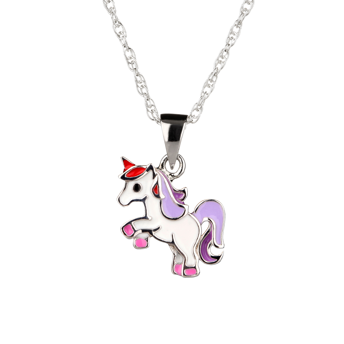 kette-anhaenger-einhorn-little-unicorn-kinder-silber-001 Kiddies Unicorn - süße Einhorn Kette für Kinder aus Sterling Silber & Emaille