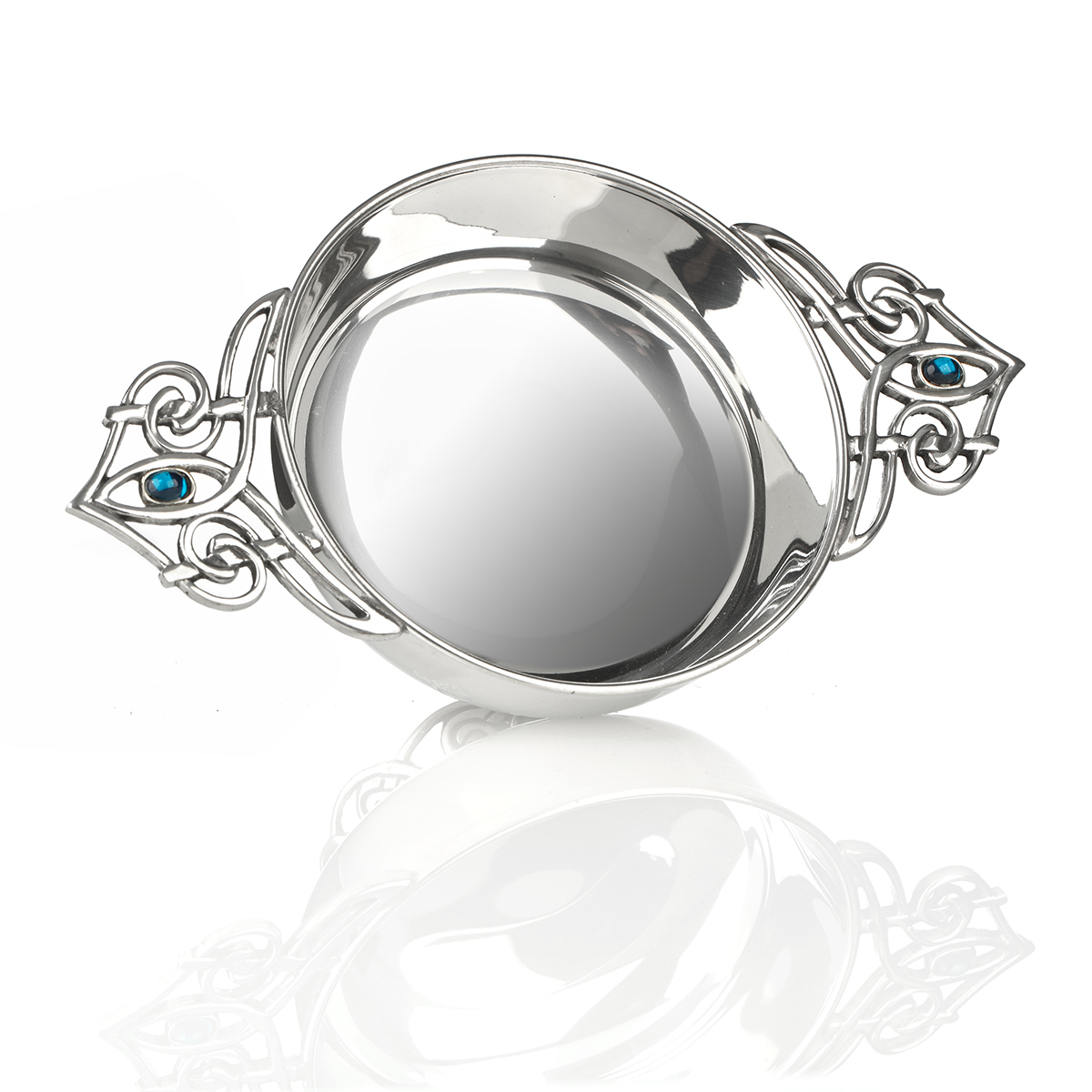 quaich-keltisch-highland-schottland-003 Highland Whisky Quaich aus Schottland - Zinn mit keltischen Ornamenten