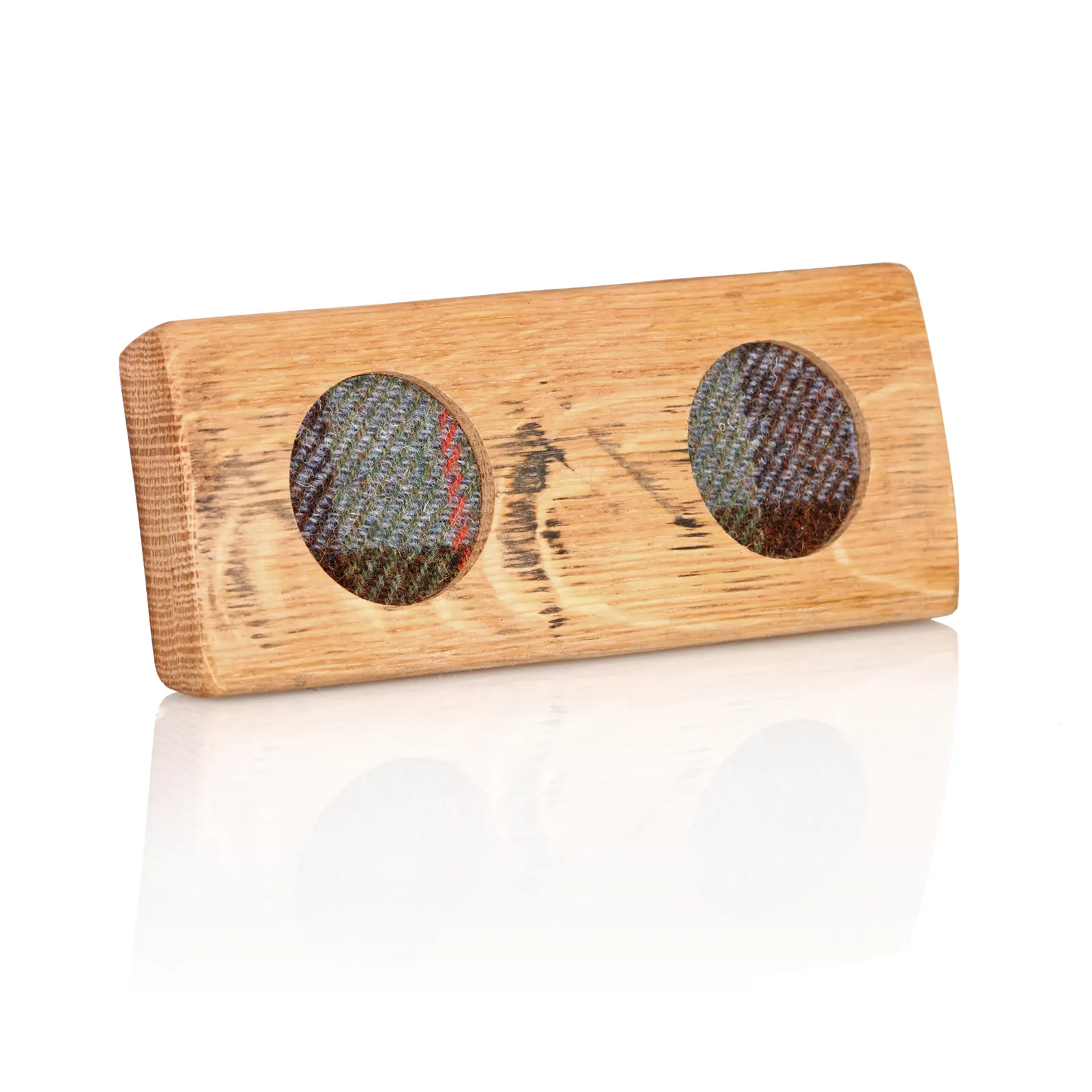 Whisky Fass Flight Tray aus Eiche - Untersetzer mit 2 Glencairn Tasting Gläsern Whisky Fass Flight Tray aus Eiche - Untersetzer mit 2 Glencairn Tasting Gläsern
