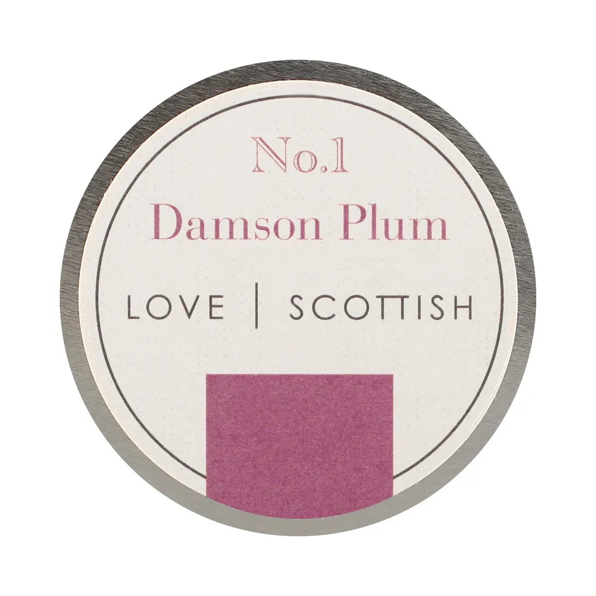 Love Scottish Travel Tin - Damson Plum - handgefertigte Duftkerze aus Kokoswachs