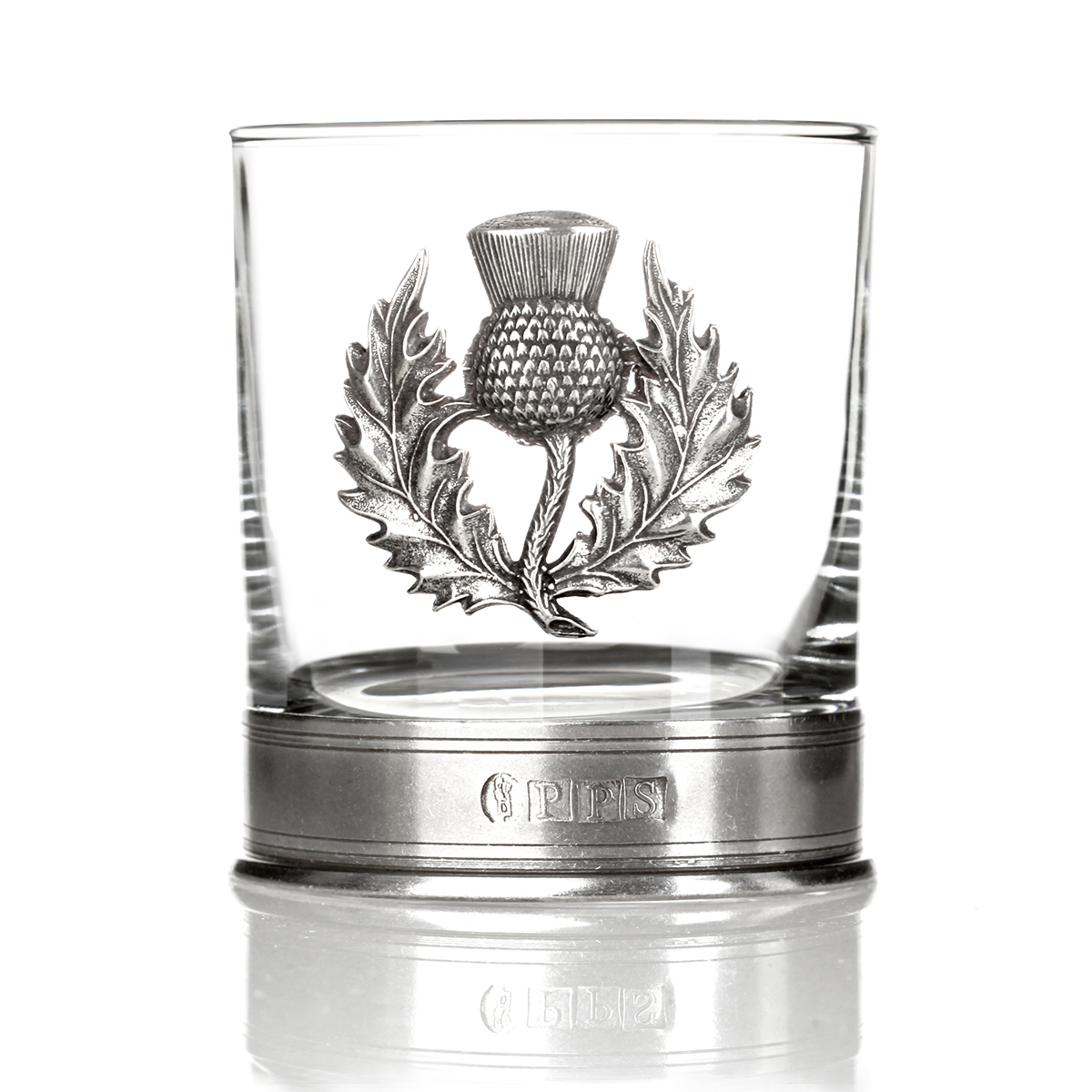 whisky-glas-tumbler-zinn-schottische-distel-thistle-005 Scottish Thistle Tumbler - Handgefertigtes Whisky Glas mit schottischer Distel aus Zinn