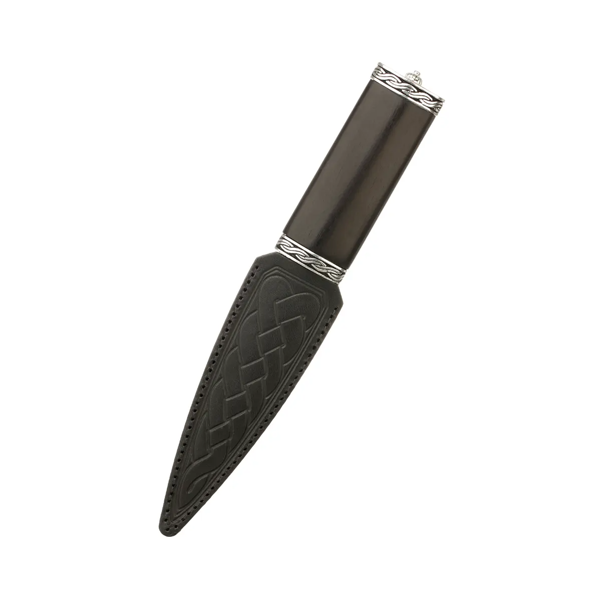Blackwood Celtic Sgian Dubh mit Lederscheide aus Schottland - keltische Muster Blackwood Celtic Sgian Dubh mit Lederscheide aus Schottland - keltische Muster