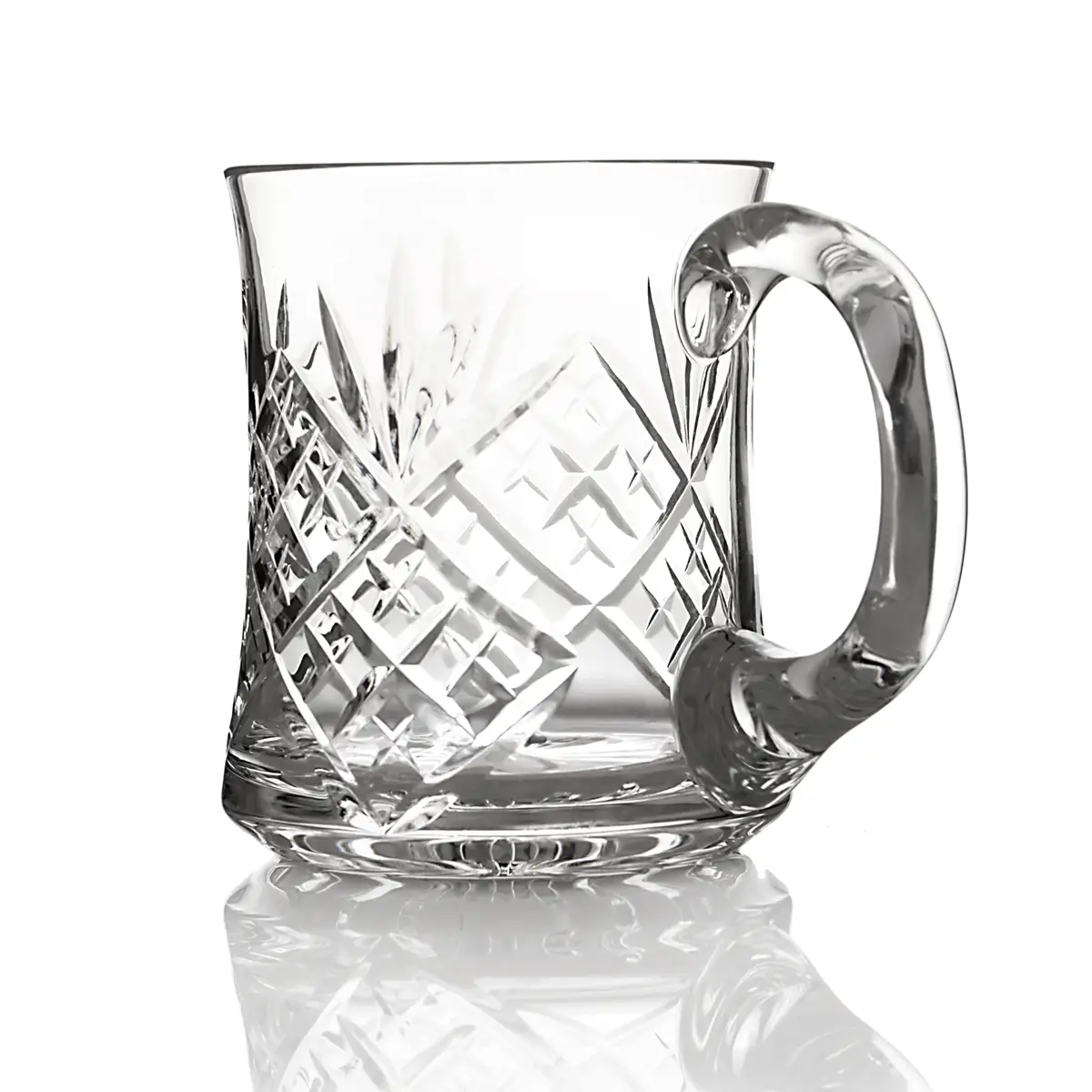 Edinburgh - Handgefertigtes One Pint Bierglas - Kristallglas mit Diamantschliff