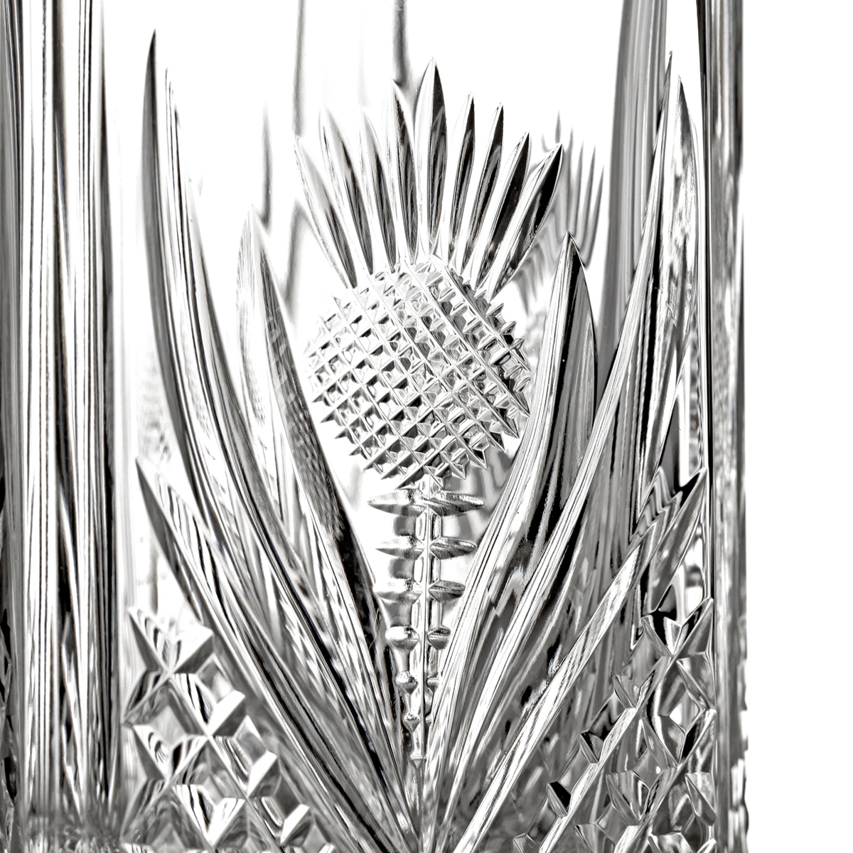 Scottish Thistle - Schottische Distel Kristalglas Whisky Karaffe mit Diamantschliff